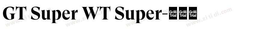 GT Super WT Super字体转换